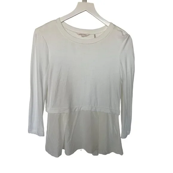 Rebecca Taylor Ivory Peplum Top - Picture 2 of 5